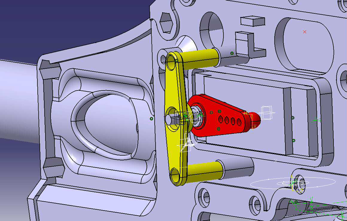 Figure showing the stabilizer for the roll servo