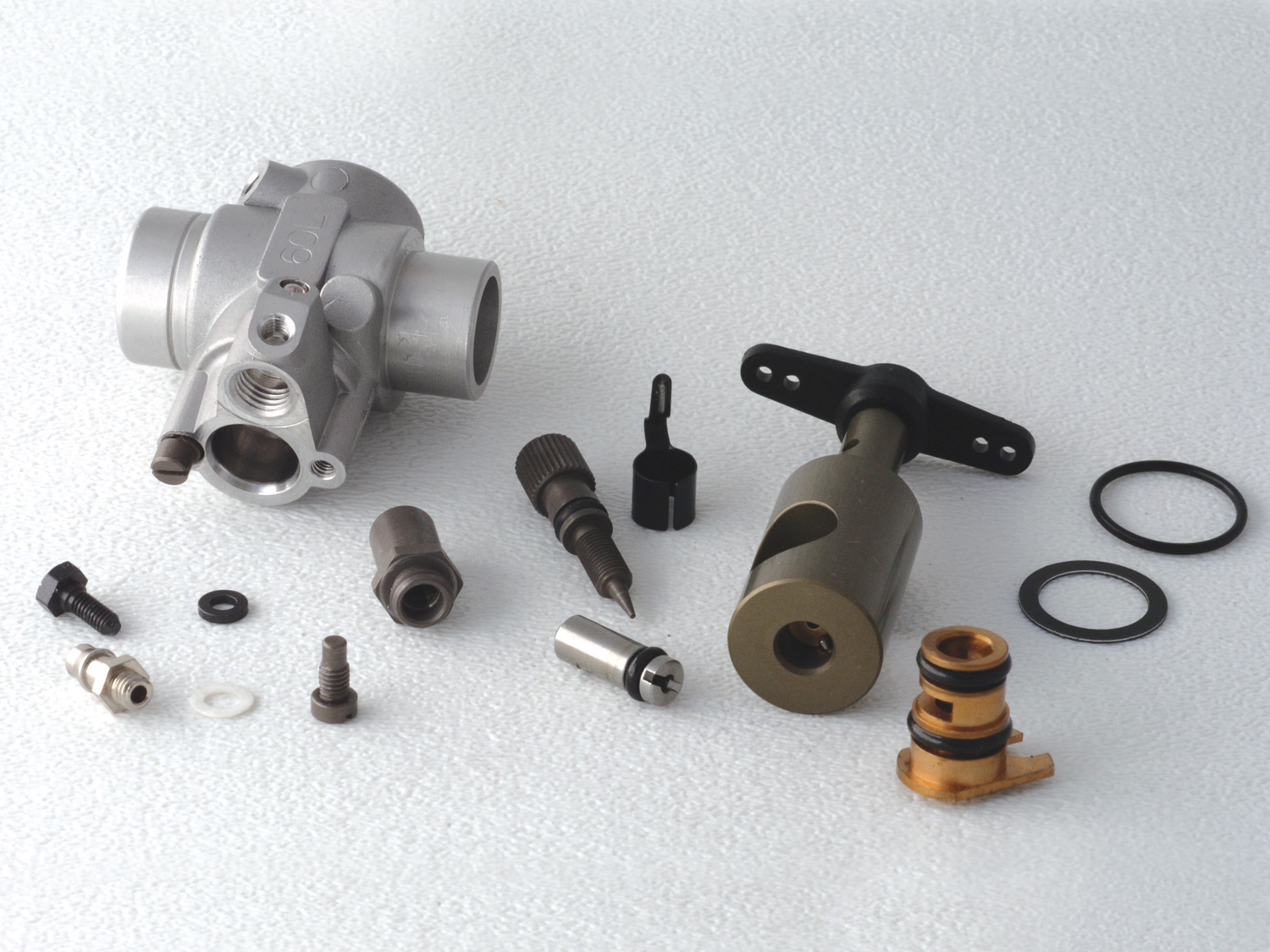 Close up photo of disassemble 60L carburetor